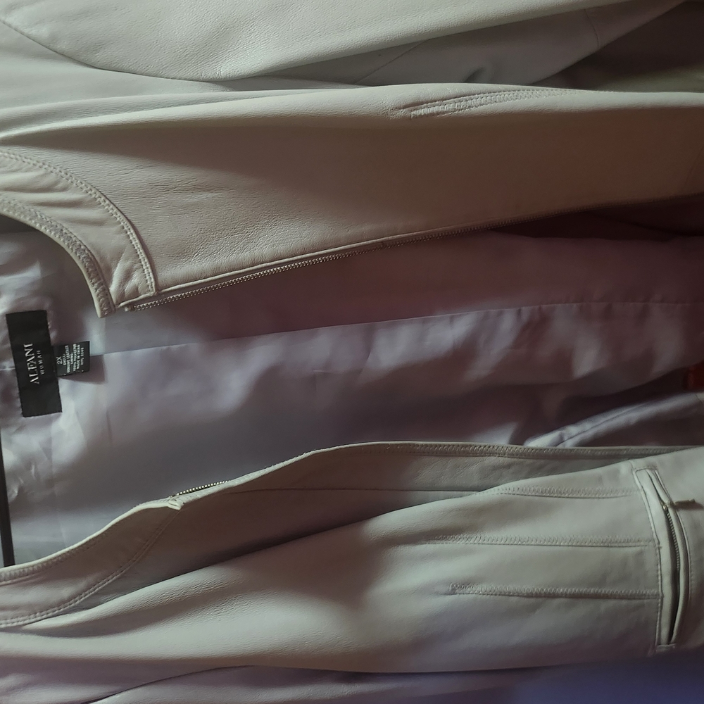 Alfani Light Blue Leather Jacket